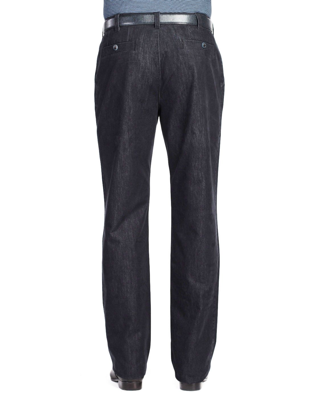 黑色莱赛尔纤维直筒牛仔裤