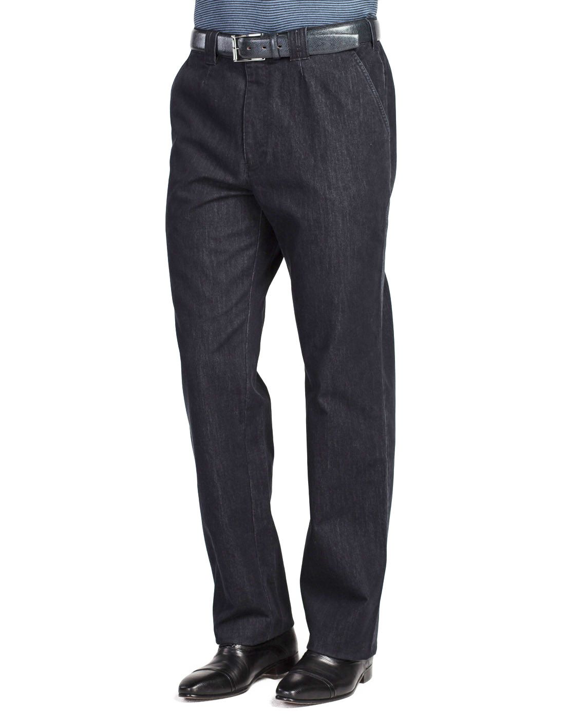 黑色莱赛尔纤维直筒牛仔裤