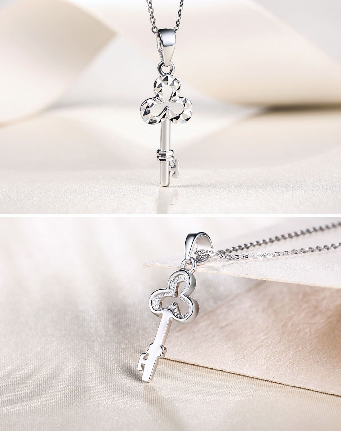 金至尊 铂金梅花钥匙吊坠(计价)约1.48g