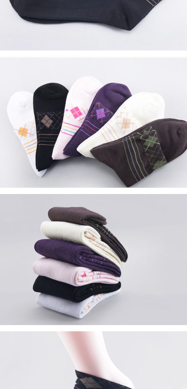 梦娜mengna袜子专场【2件起售】梦娜 6双装 女士棉袜盒装126020_唯品