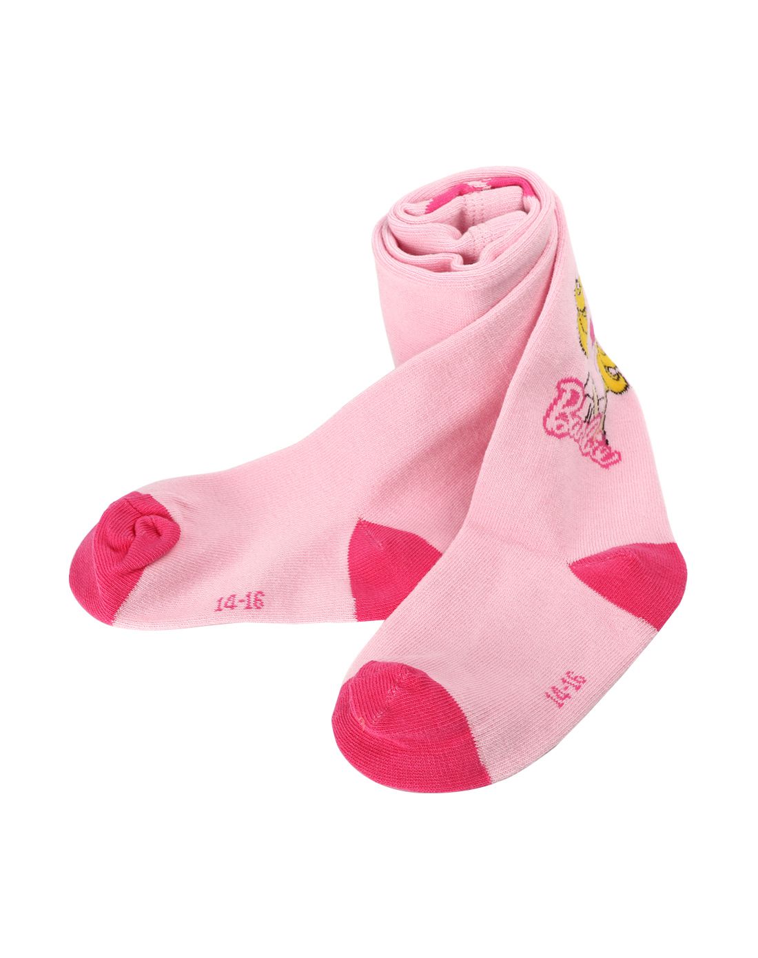 芭比娃娃女童粉红棉质连体袜裤