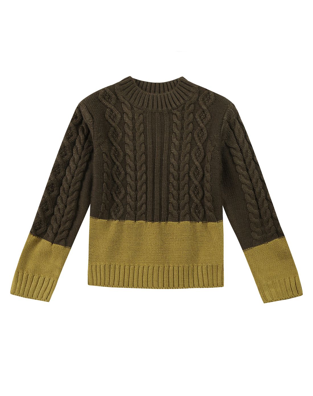 男童橄榄绿毛衣