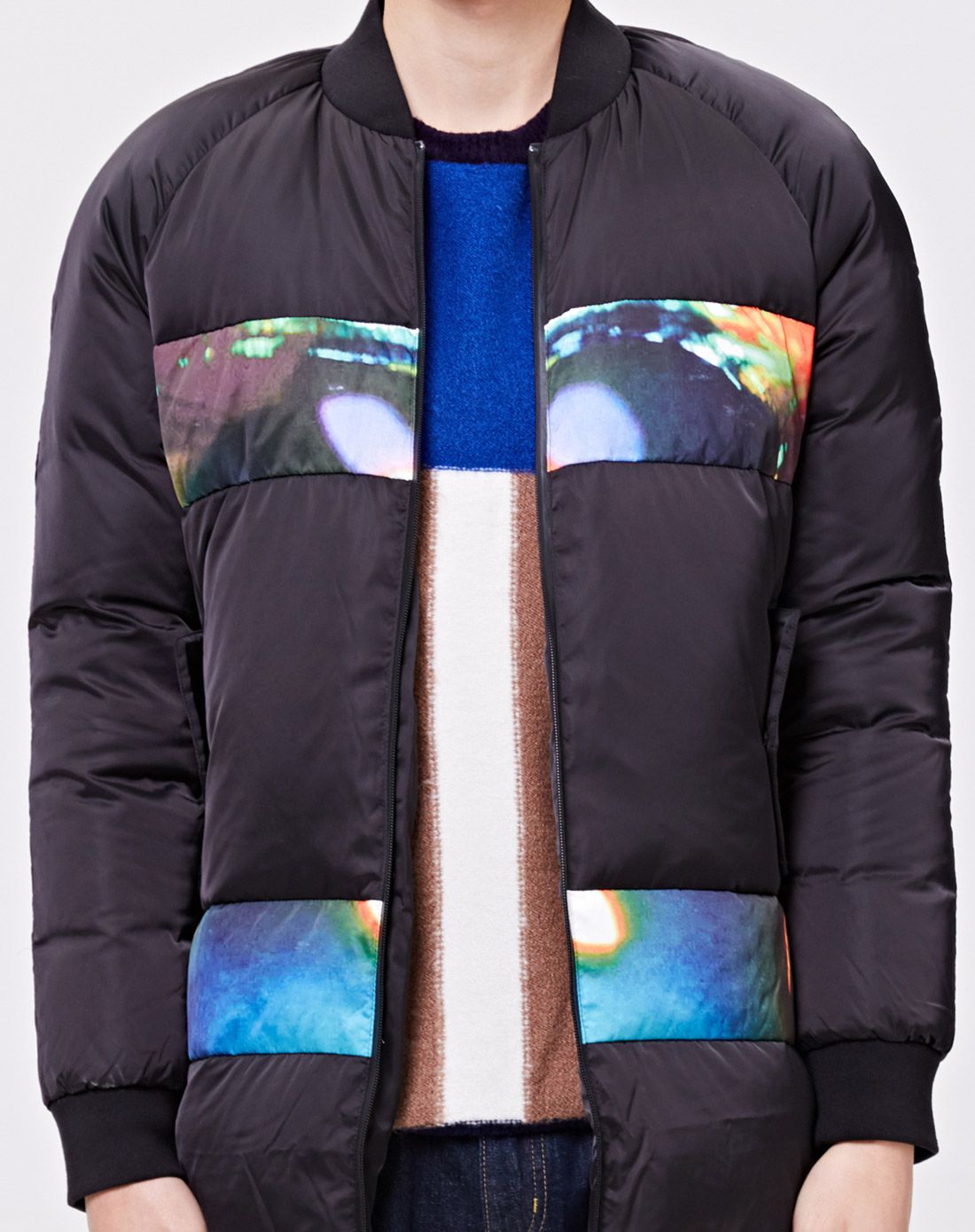 摩高mogao黑色双杆数码印羽绒服741161018999黑色_唯品会