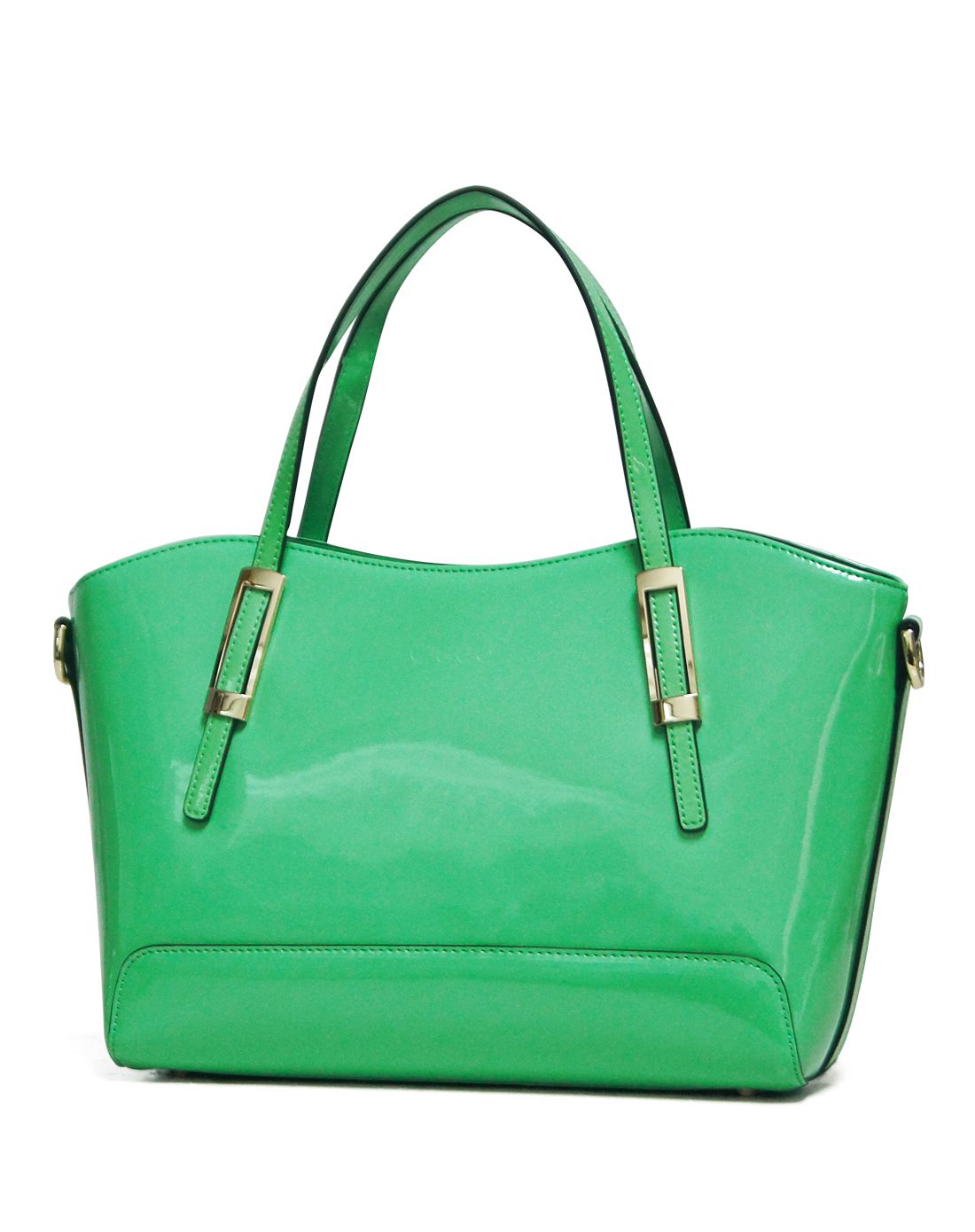 女款浅绿色甜美简手提单肩斜跨包