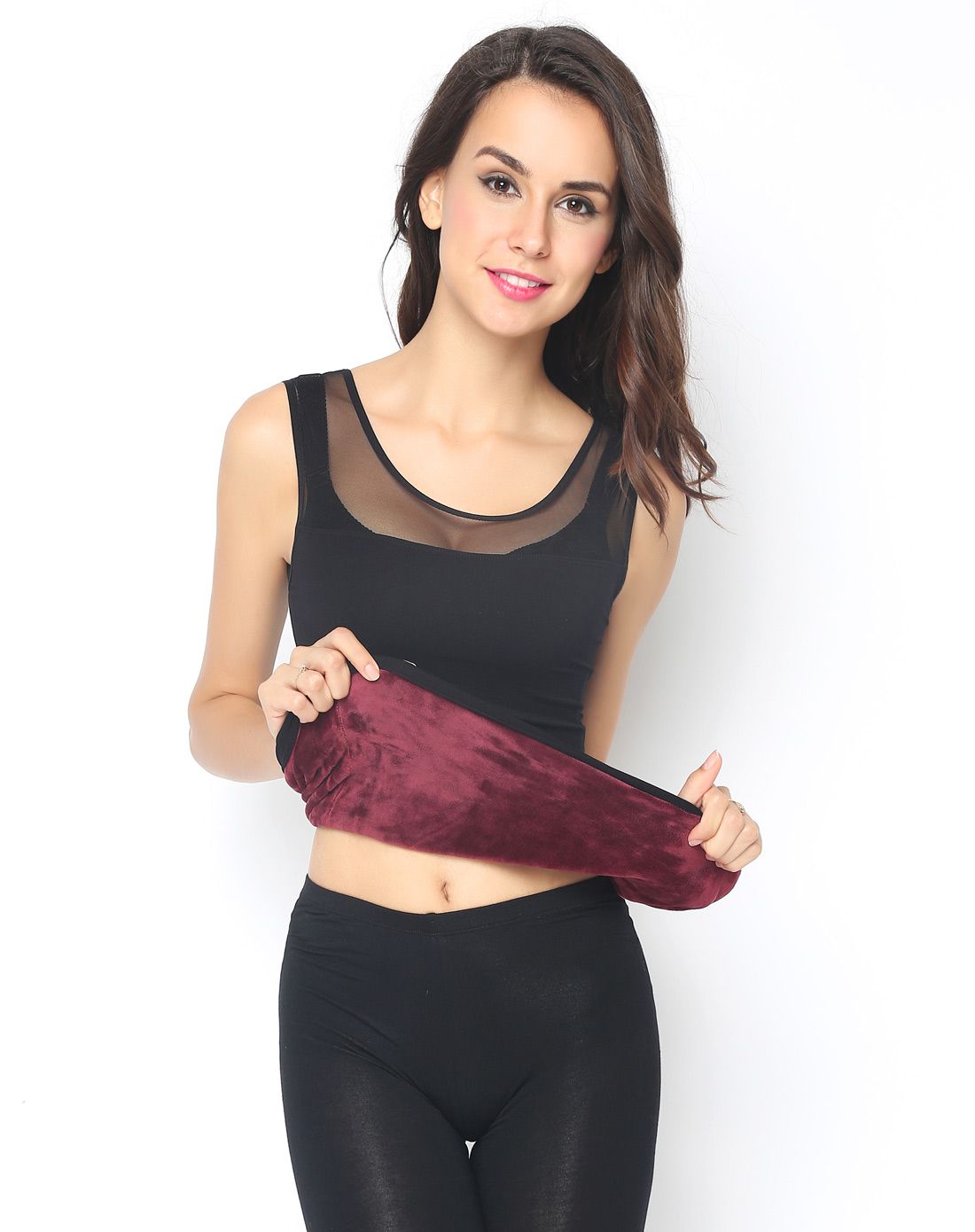 女士加绒保暖背心