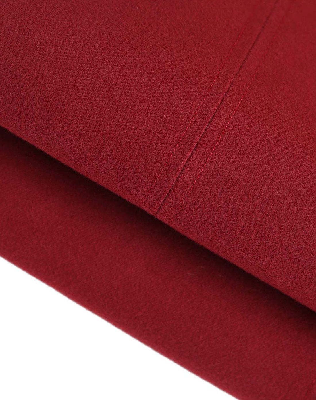 男装净色中长风衣外套枣红