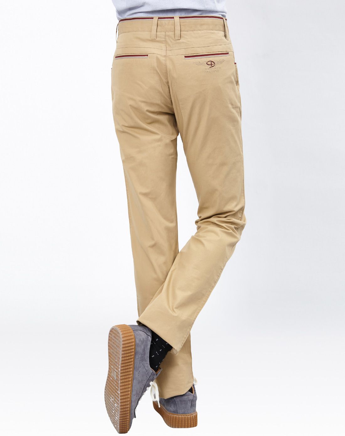 卡其色时尚简约休闲裤