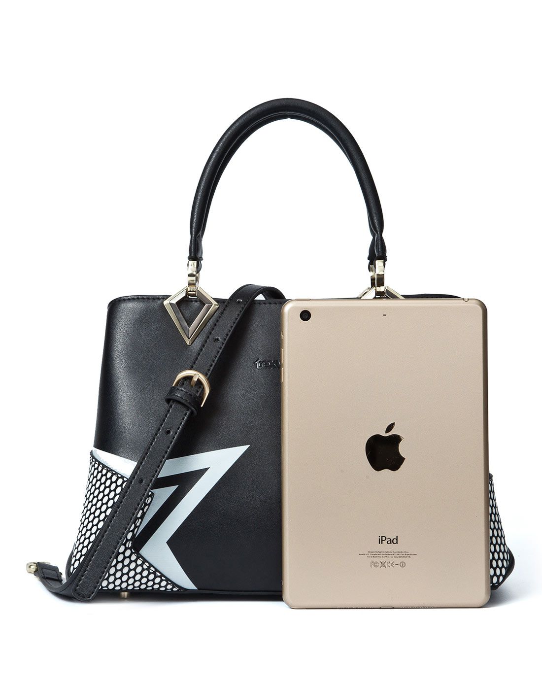 texwood黑色波点设计牛皮优雅女包z16i0051-01_唯品会