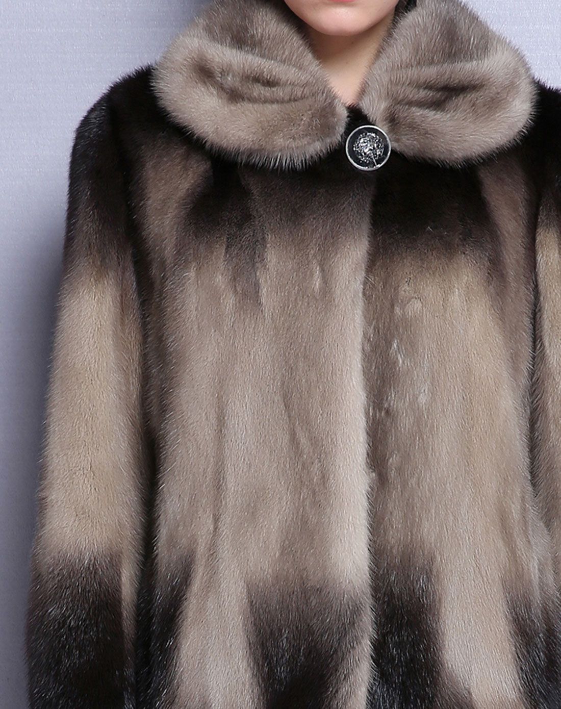 女式水貂毛优雅奢华皮草银兰