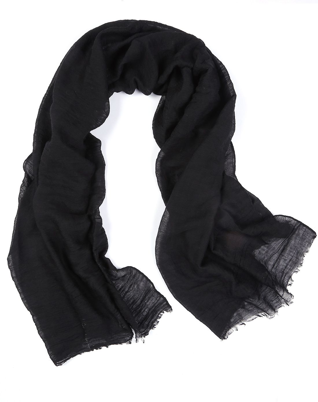 黑色超薄戒指绒围巾
