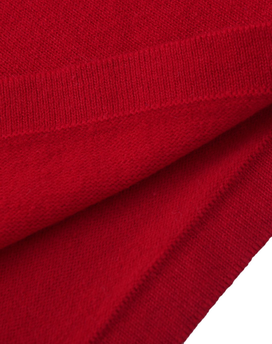 红色简约通勤百搭纯色长袖针织衫