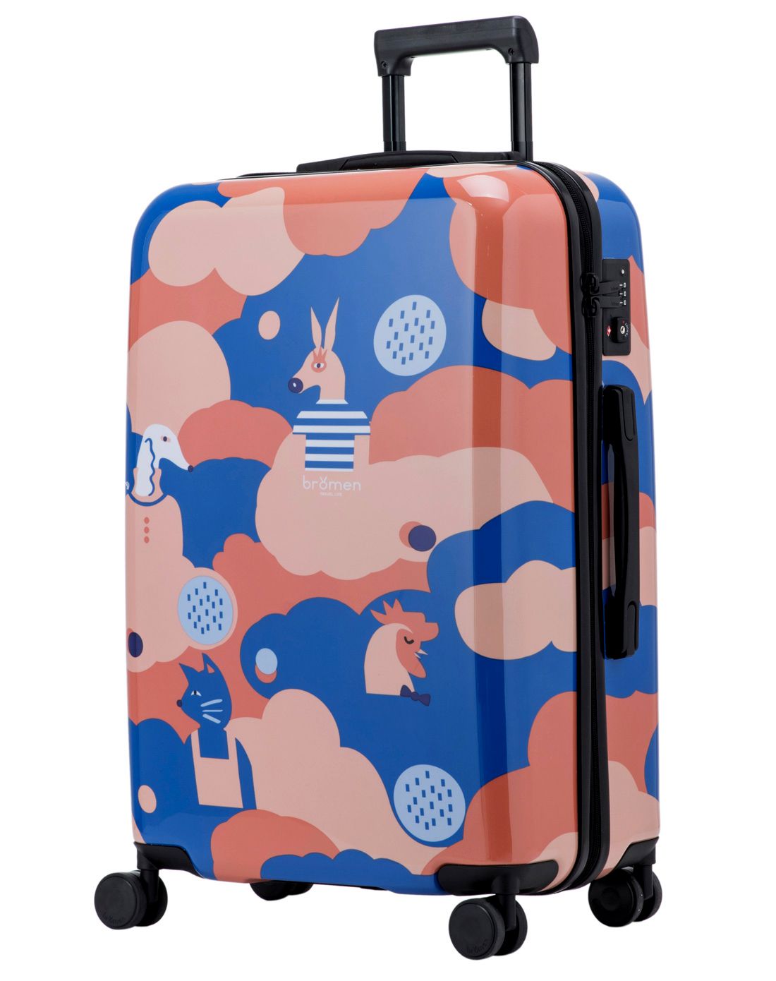 不莱玫2016男女pc材质迷彩幻空拉杆箱24寸