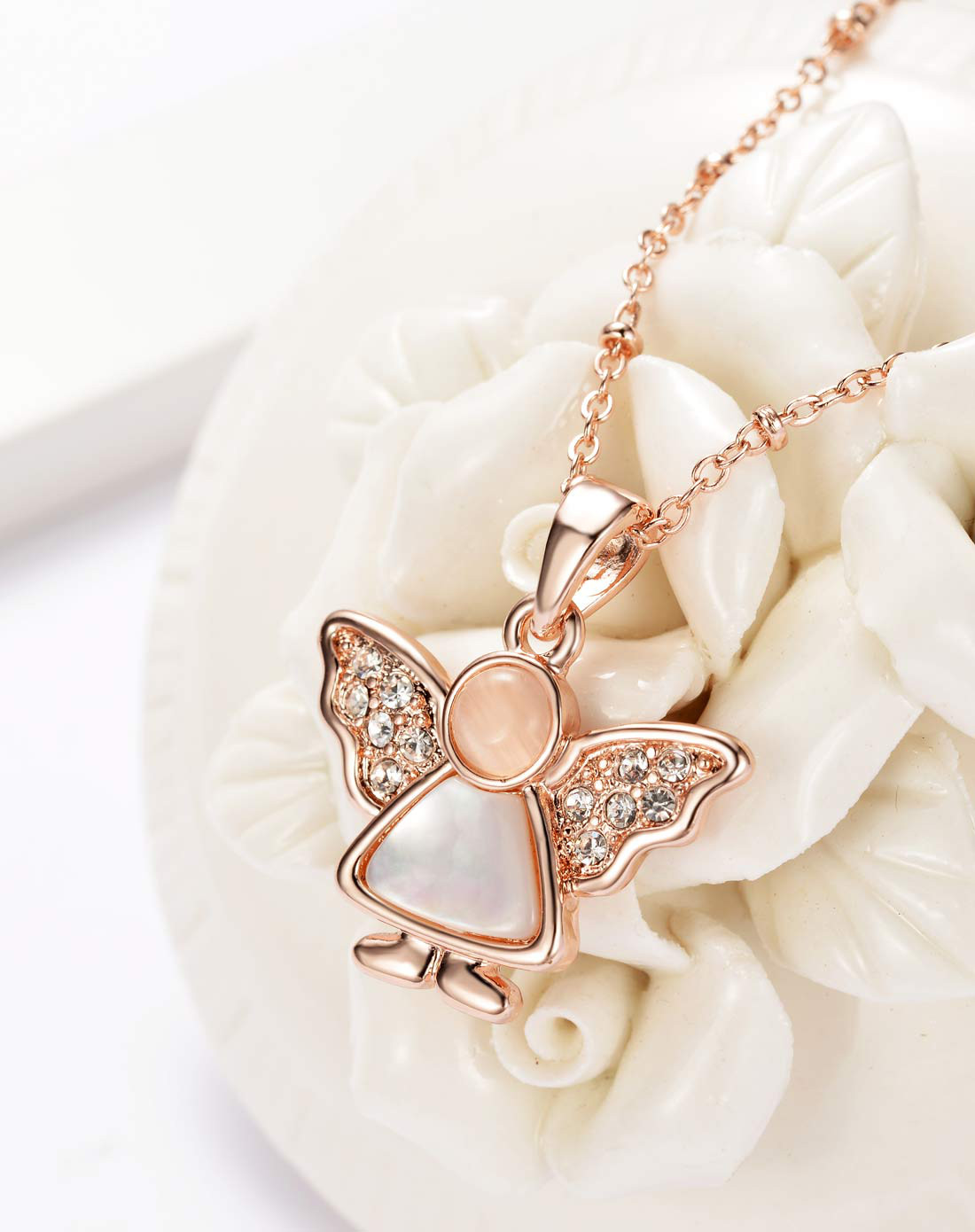 qggle 日韩时尚简约可爱小天使项链