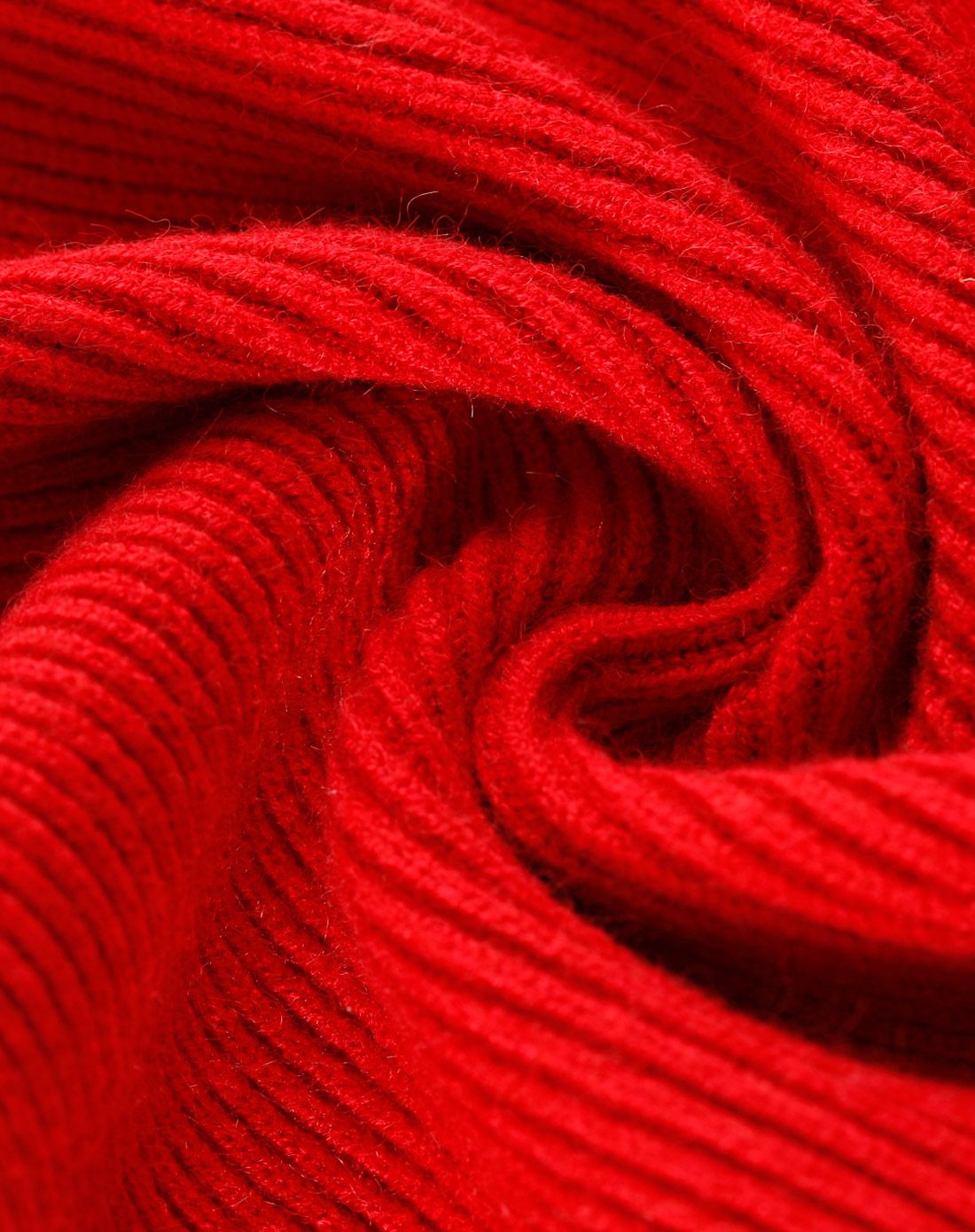 红色简约百搭保暖毛织围巾