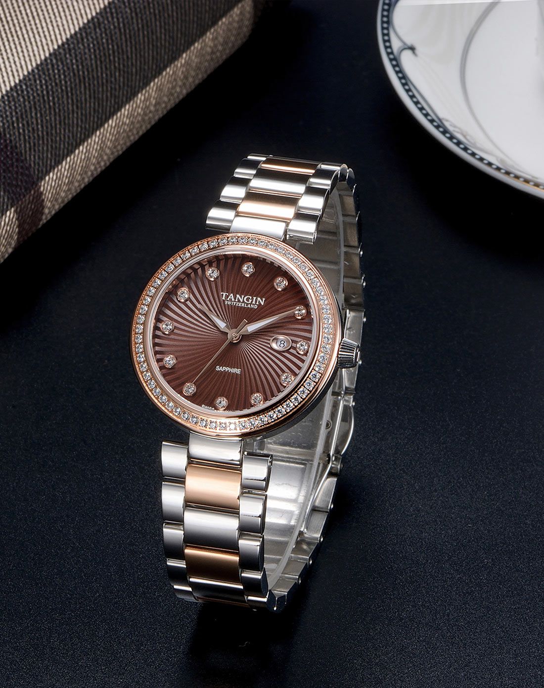 tangin 【唯品专供】时尚简约石英女表