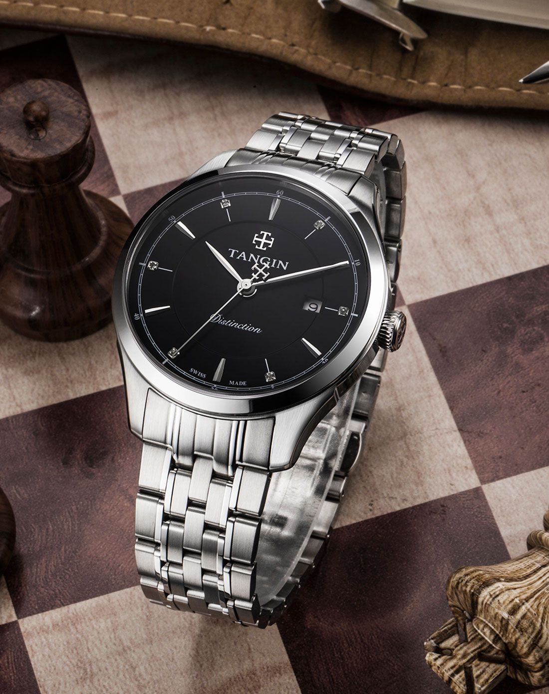 tangin 〔唯品首发〕极简商务石英男表