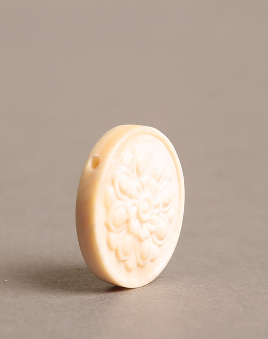 猛犸象牙藏传莲花背云文玩佛珠diy配件