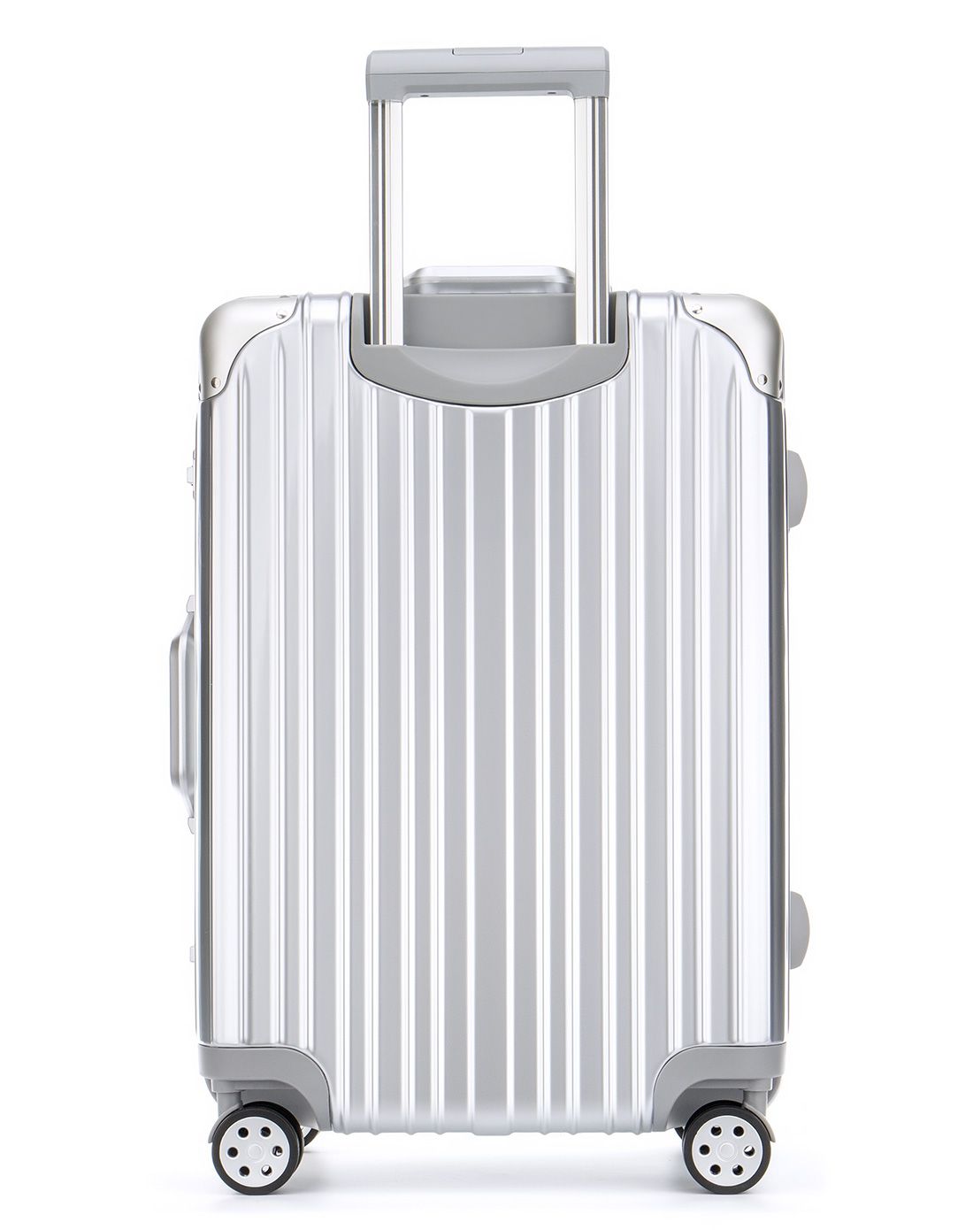 aigson时尚铝框26旅行箱拉杆箱银色