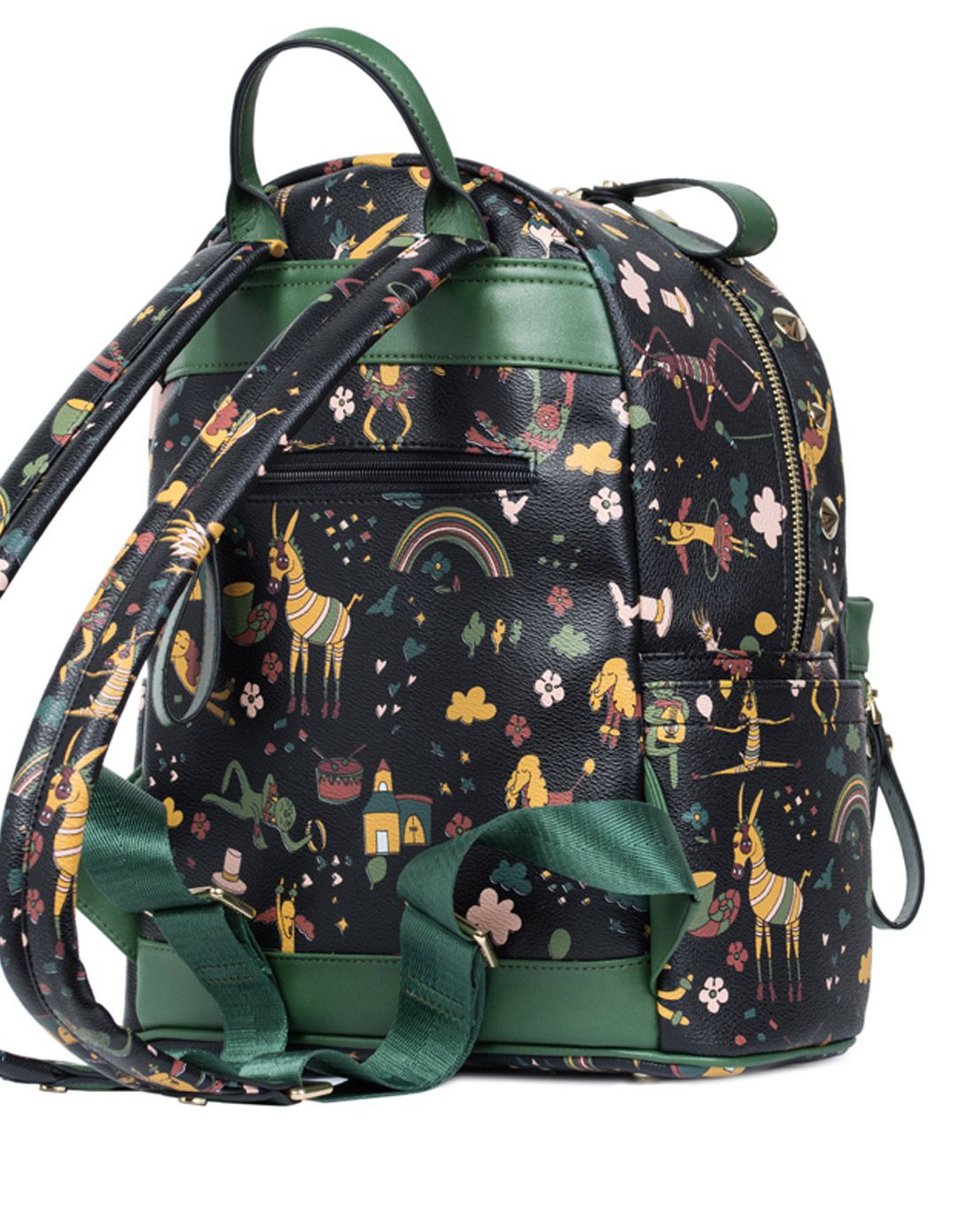 不莱玫时尚韩版铆钉女士双肩包潮流女款背包女包迷你学生书包