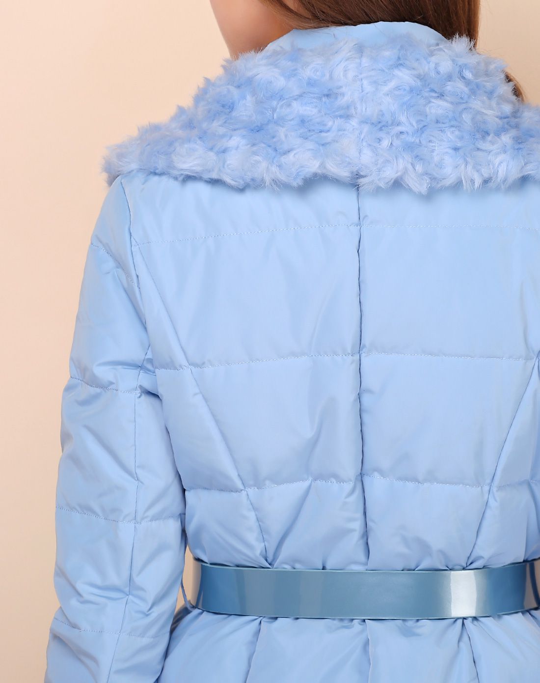 百搭显瘦加厚立领羽绒服天空蓝