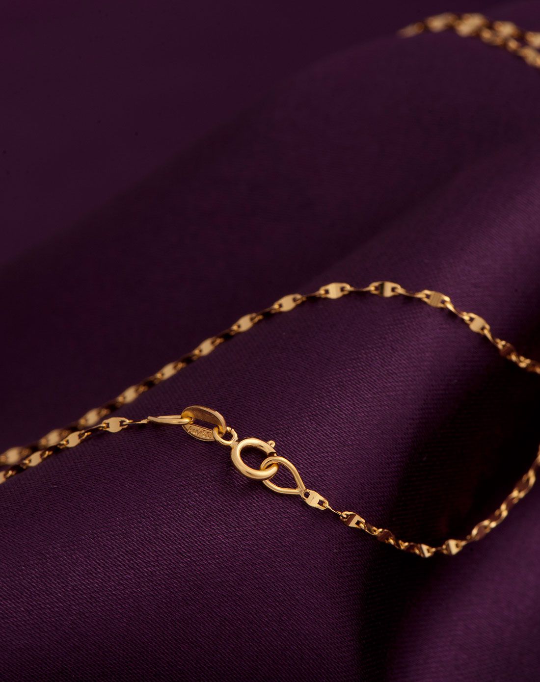 潮宏基 心手相连(瓦片链) 黄18k金项链-定价