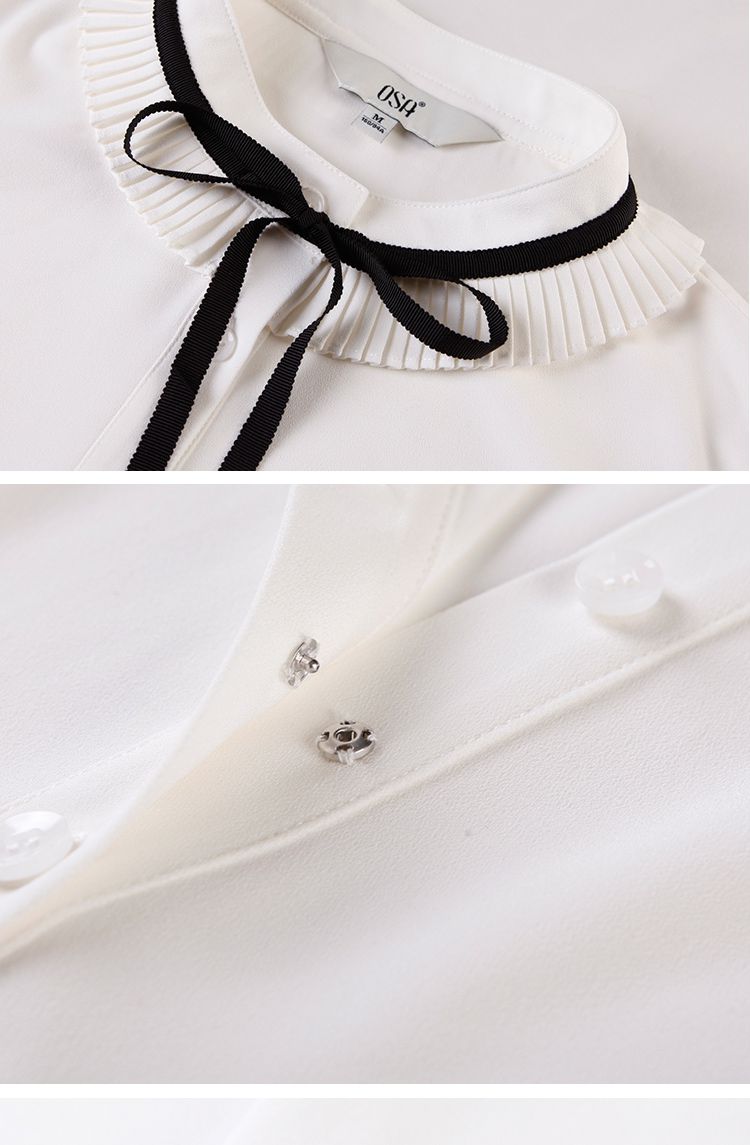 欧式简约百搭蝴蝶领衬衫
