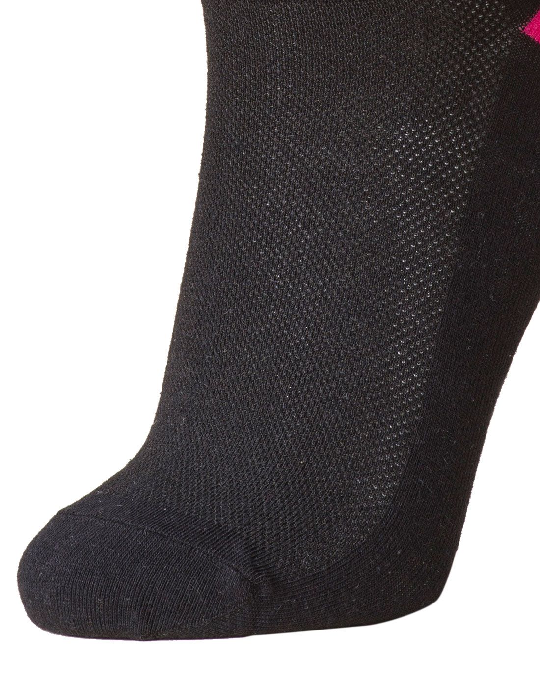 女士网眼时尚休闲船袜黑色