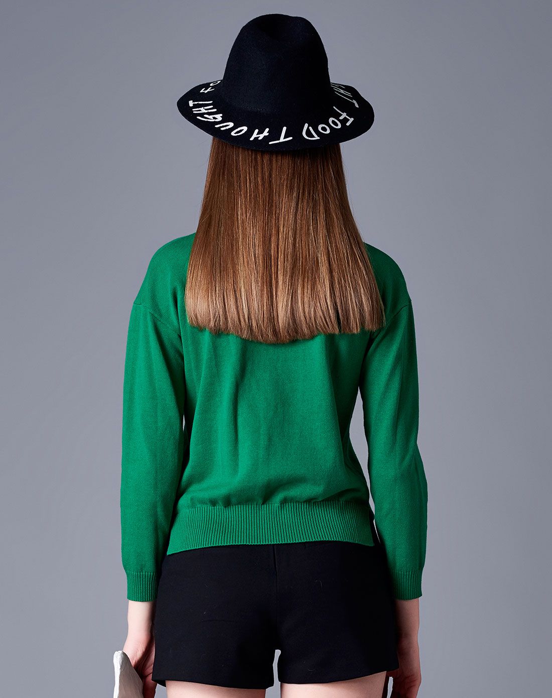 女装毛衫套头衫香草绿