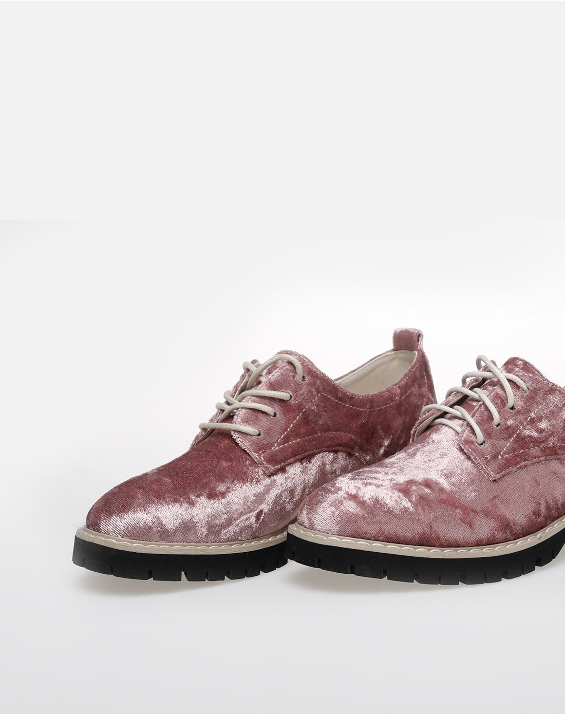 新品上市圆头绒面英伦系带休闲鞋