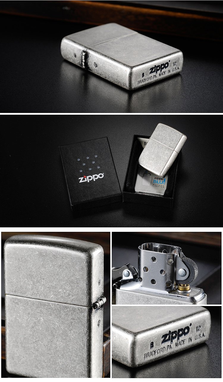 zippo 復古光板古銀-仿古銀常規機