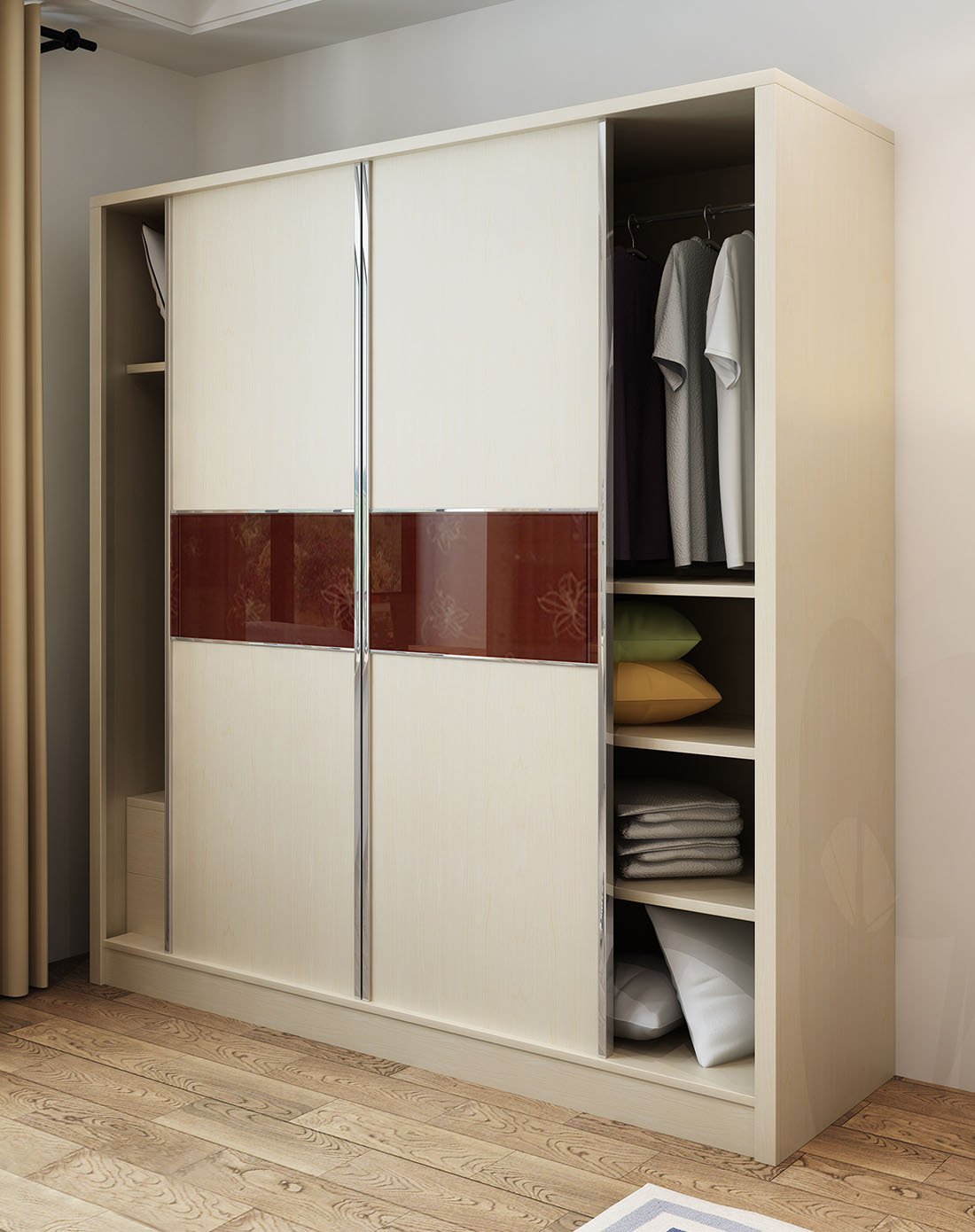 简居派 板式2米趟门衣柜