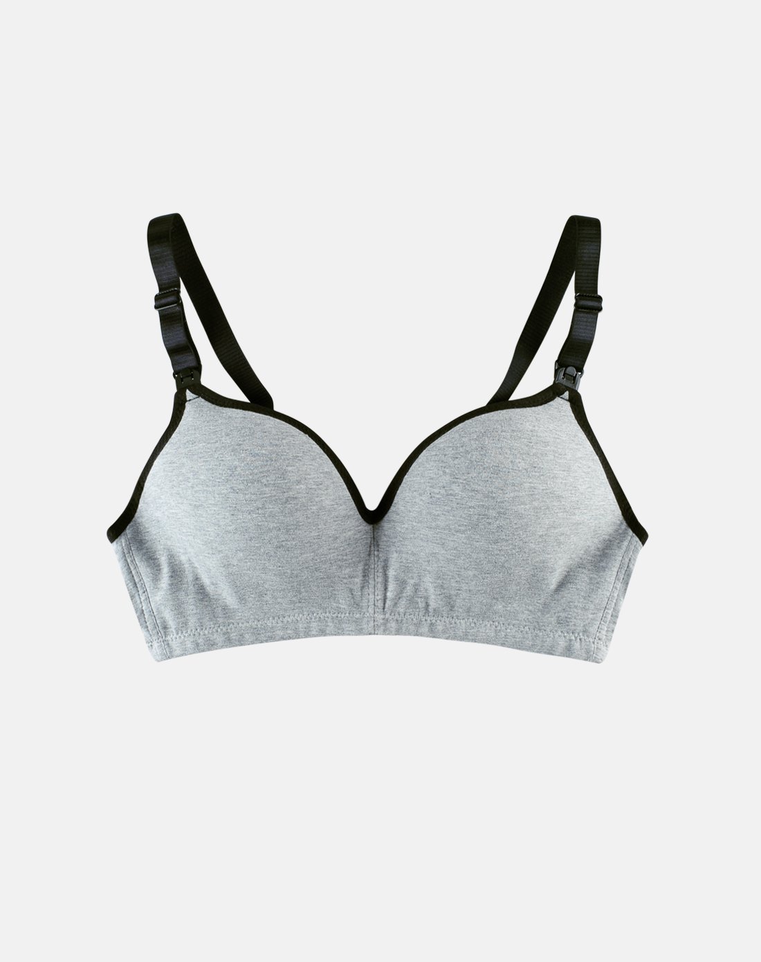 hello mika 米卡婴儿用品&婴儿内衣专场灰色无钢圈肩开扣孕产文胸灰色