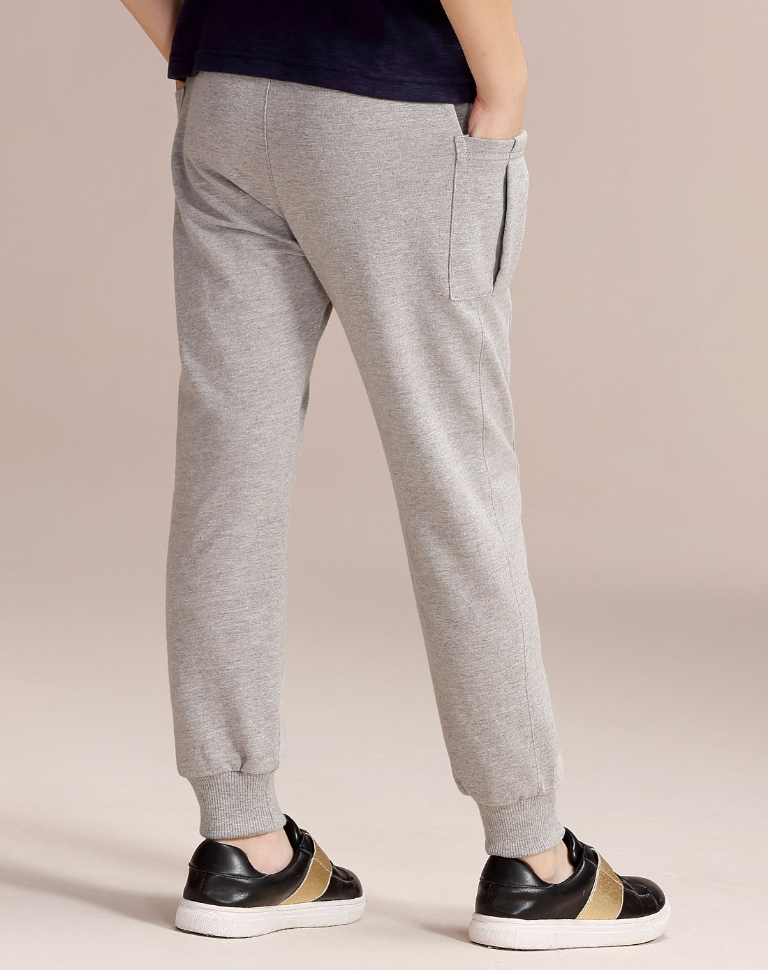 男童时尚休闲卫裤浅灰色