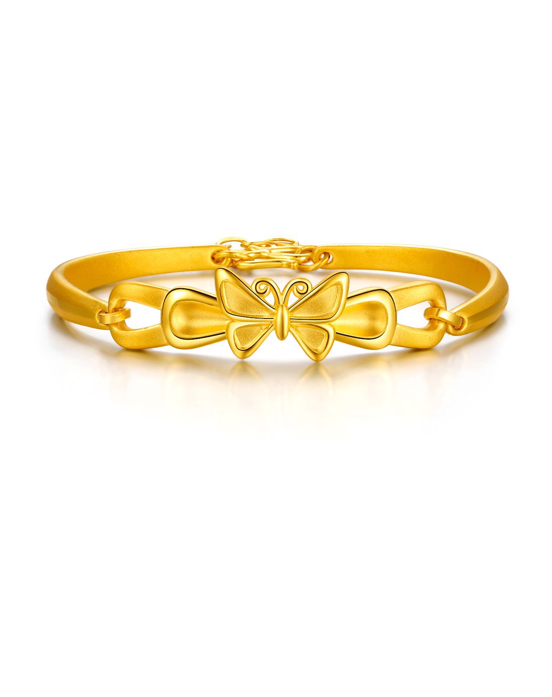 金至尊 足金时尚蝴蝶硬金手镯(定价)