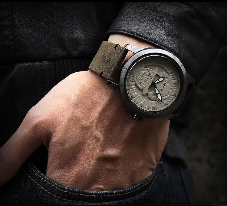 police手表专场 police 终结者系列骷髅头男士石英腕表 商品参数