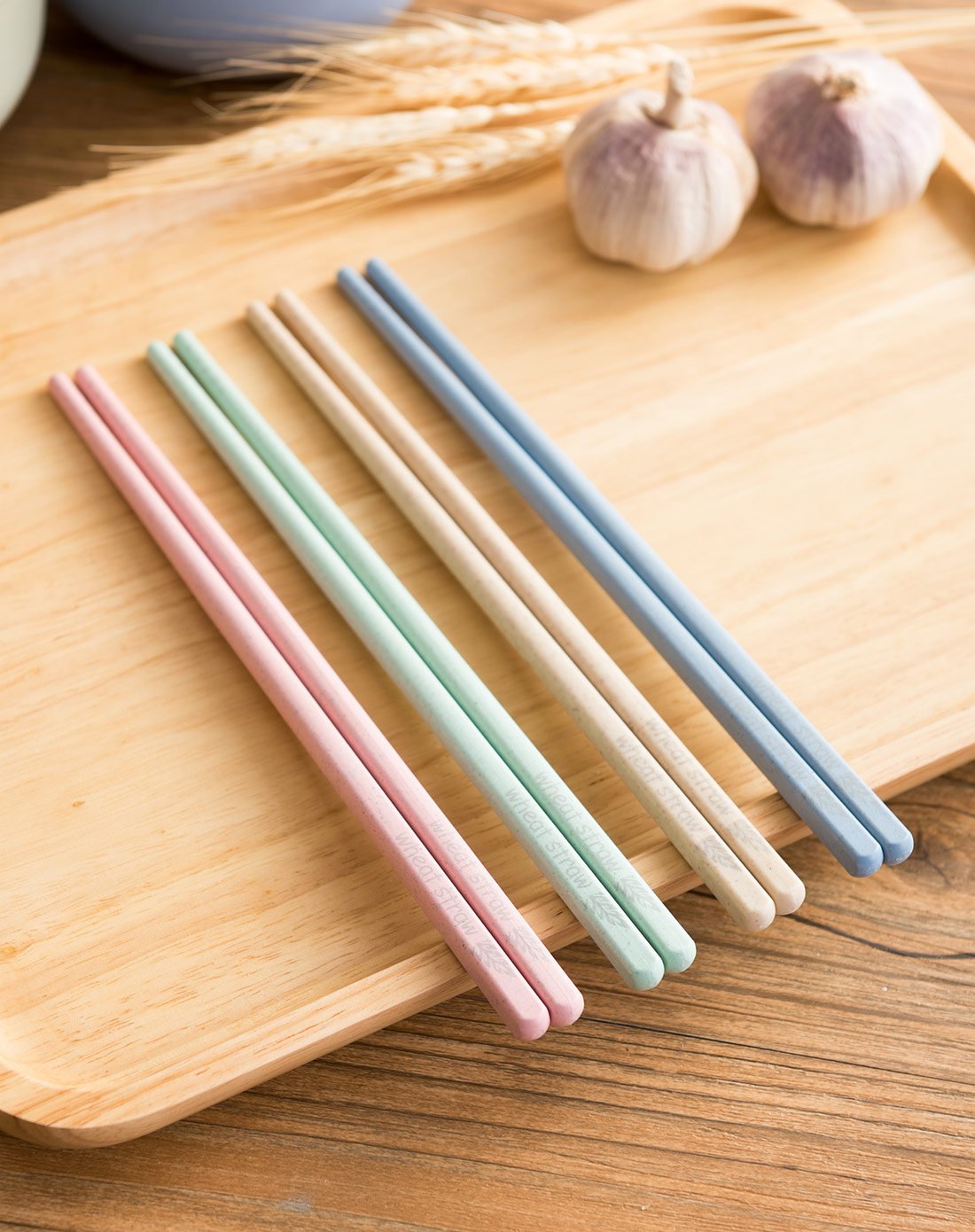 小麦秸秆筷子4色入