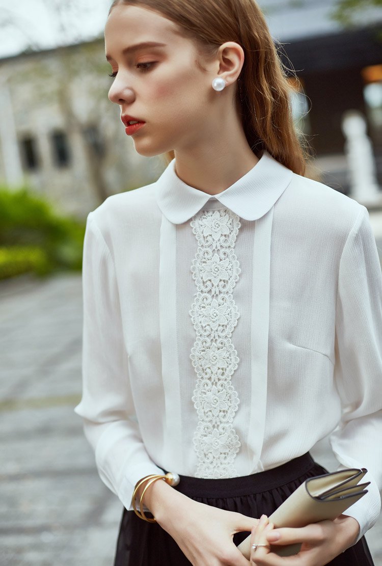 ugoccam女装专场 娃娃领淑女风上衣白 品牌名称: ugoc