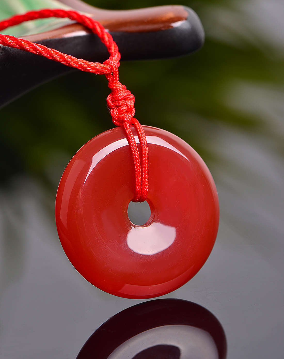 红玉髓平安扣吊坠附证书