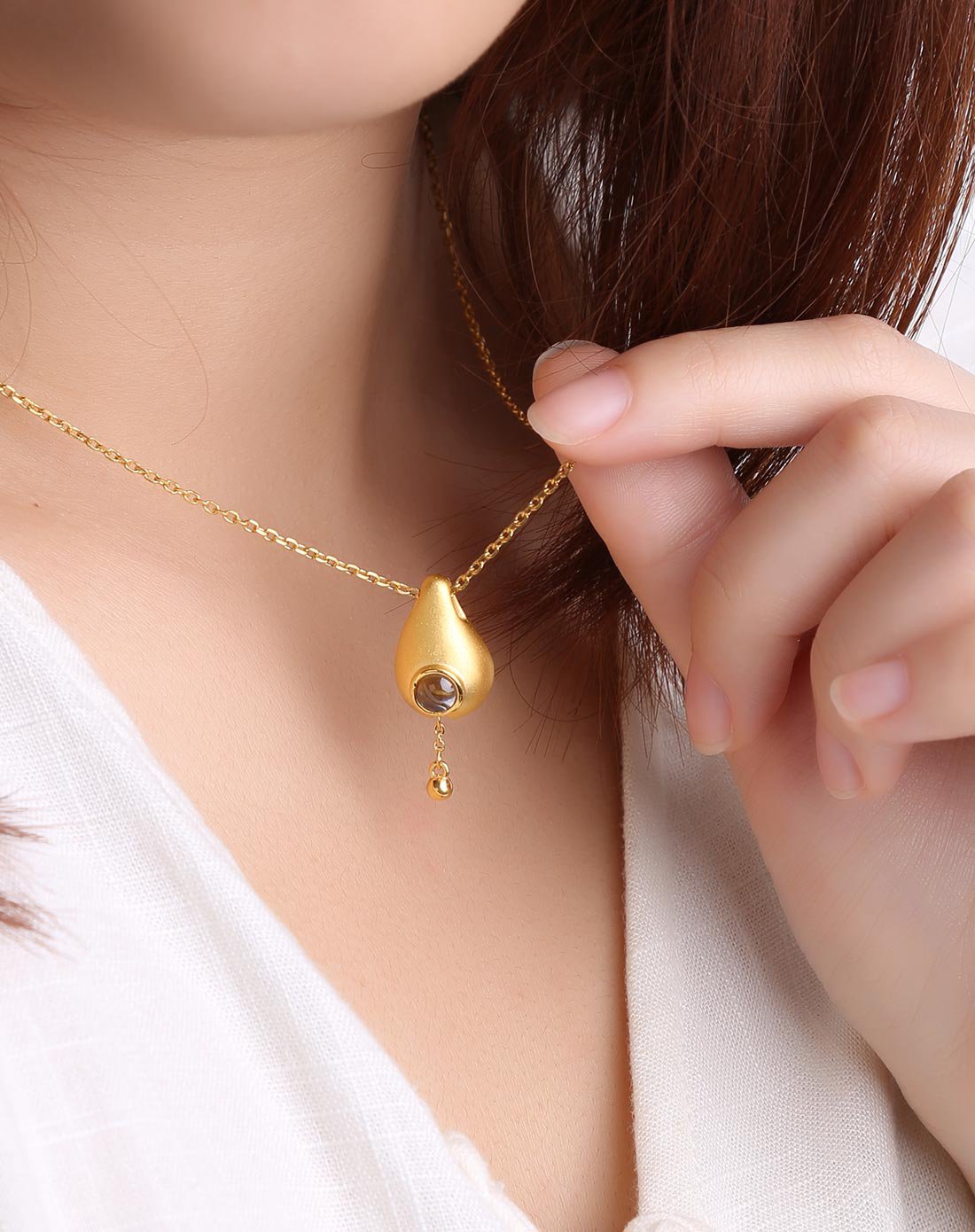 老庙3d硬足金黄金吊坠禅悦系列妙音木鱼约1.72克不含链