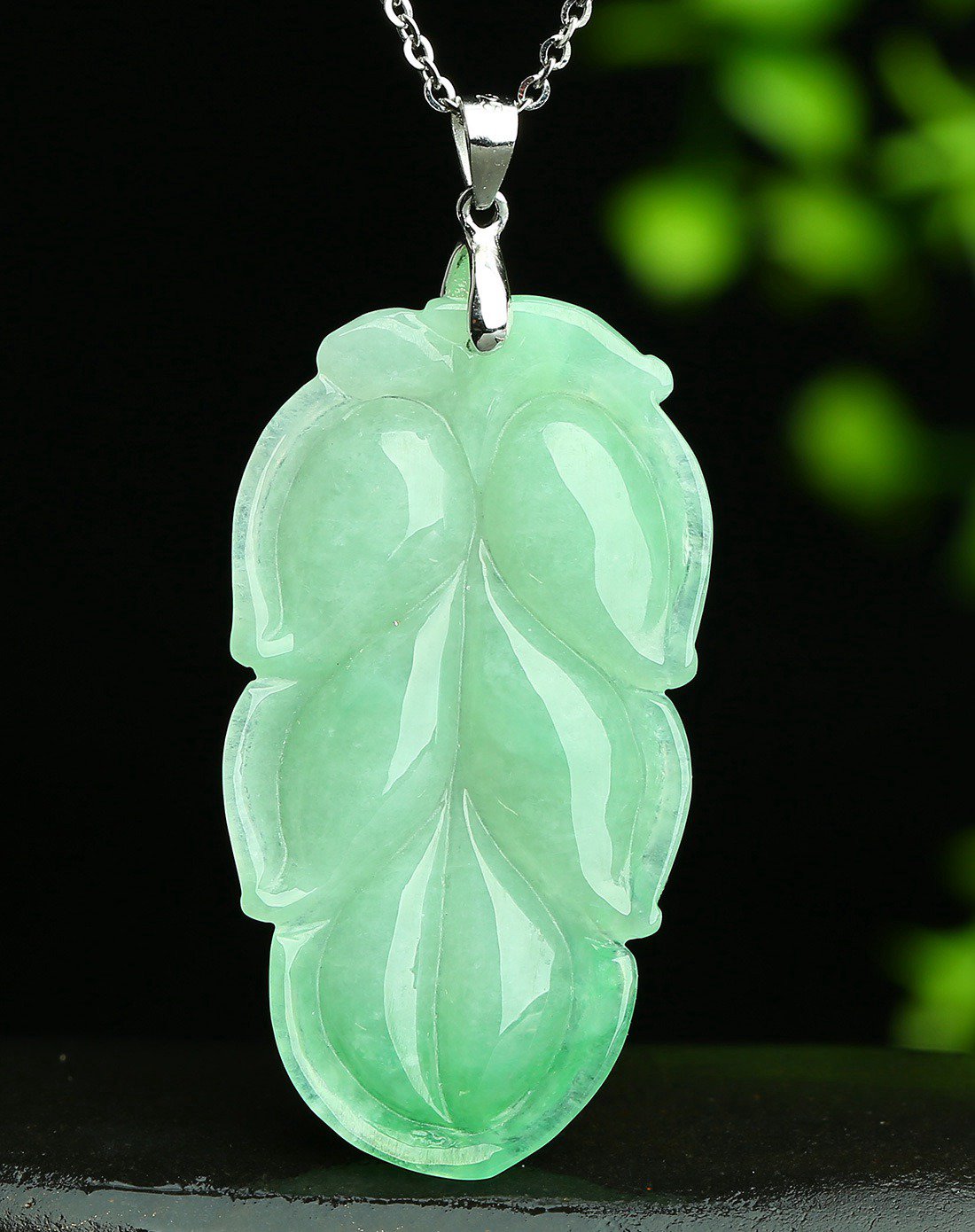 一品翠 天然翡翠a货水润俏阳绿事业有成吊坠绿色