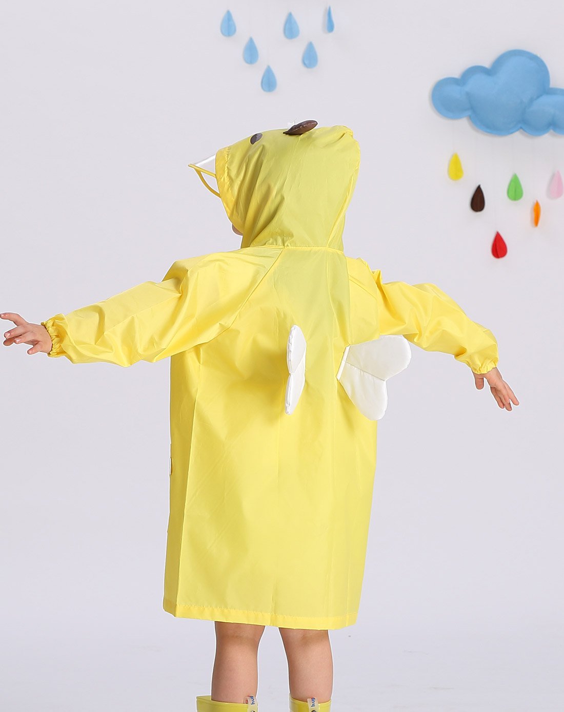 男女童立体造型雨衣 黄色蜜蜂