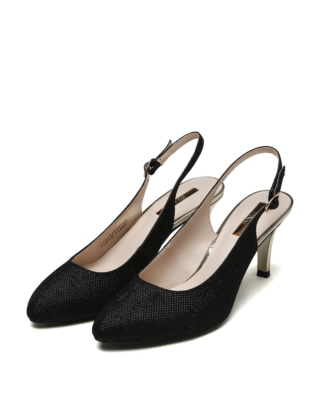 性感后空套脚女士单鞋黑色