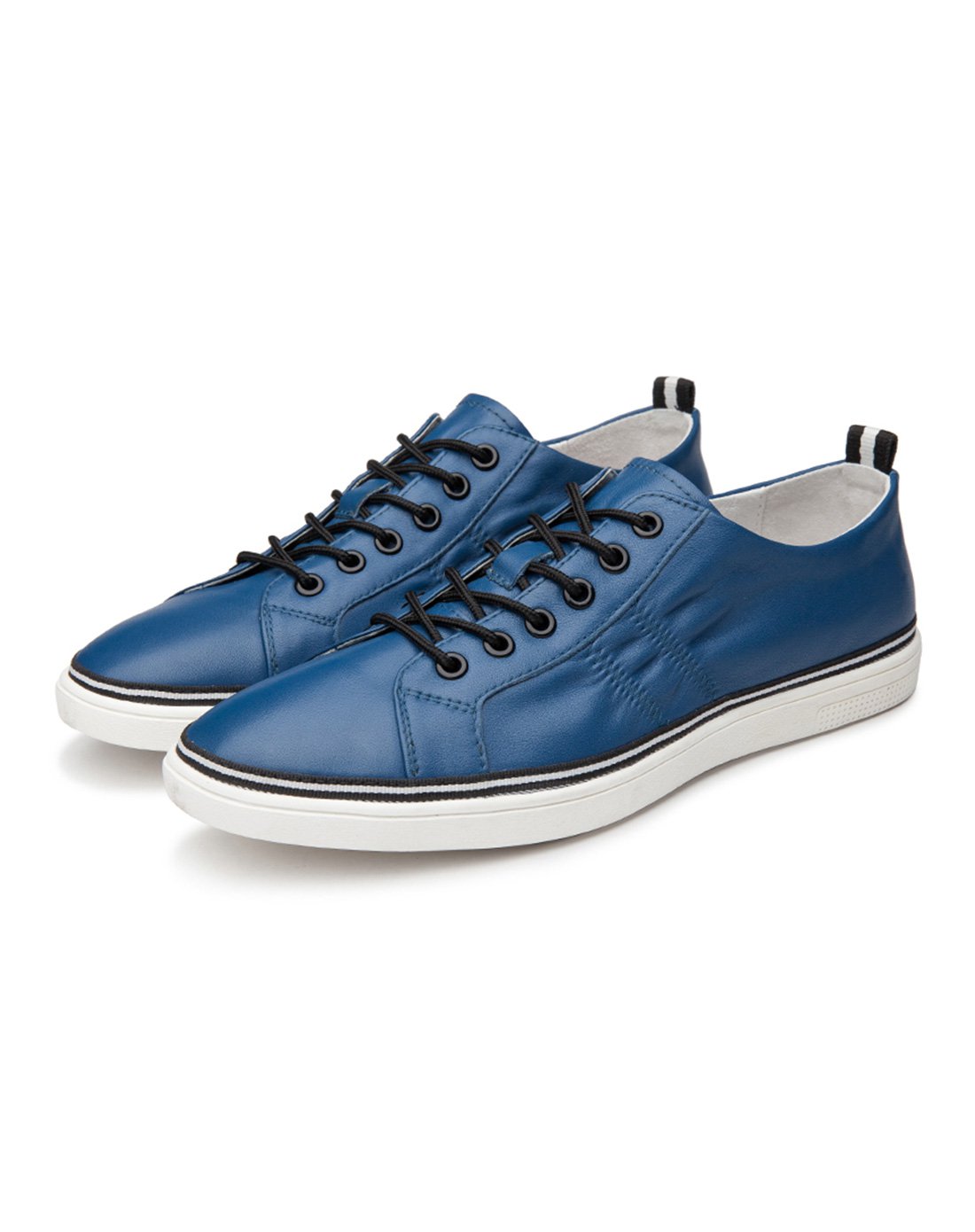 兽霸shouba男款纯色简约潮流百搭牛皮休闲鞋深蓝g612281深蓝_唯品会