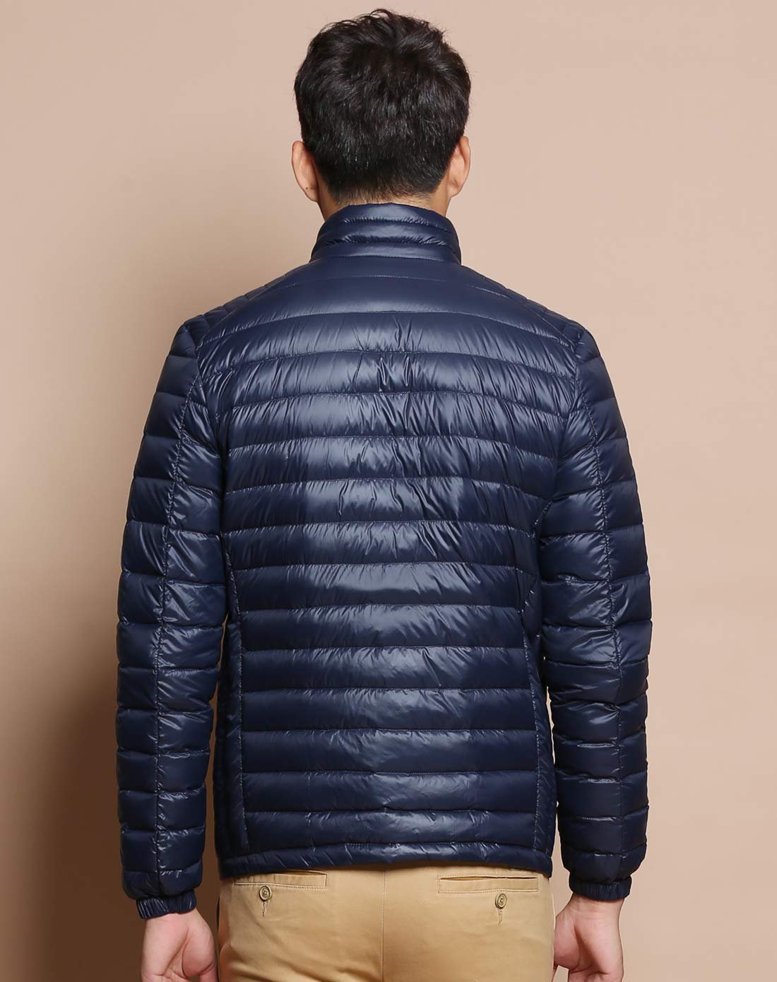 男装立领薄羽绒外套