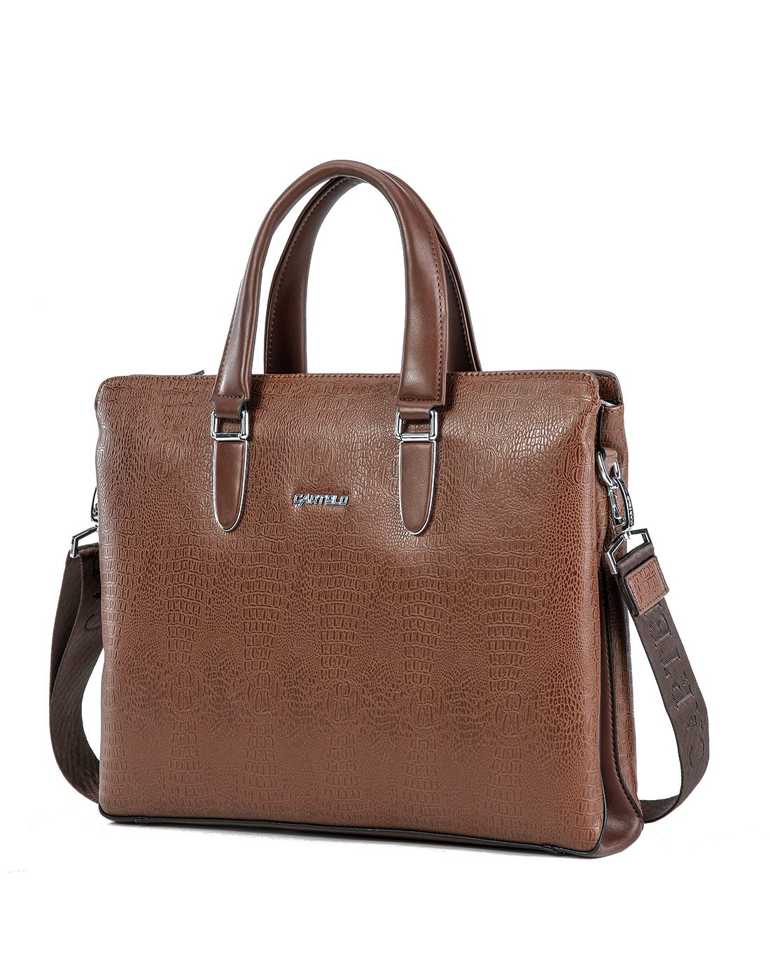 卡帝乐鳄鱼男款 精致简约 横款商务公文包