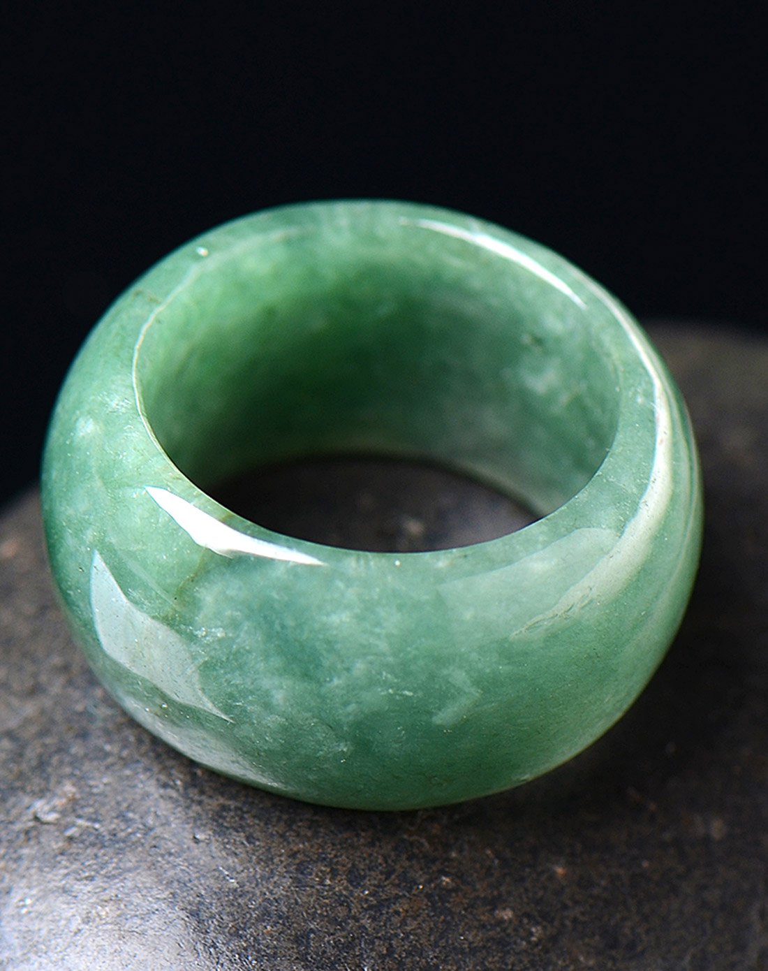 filial&love 特色油青翡翠扳指a货附证书