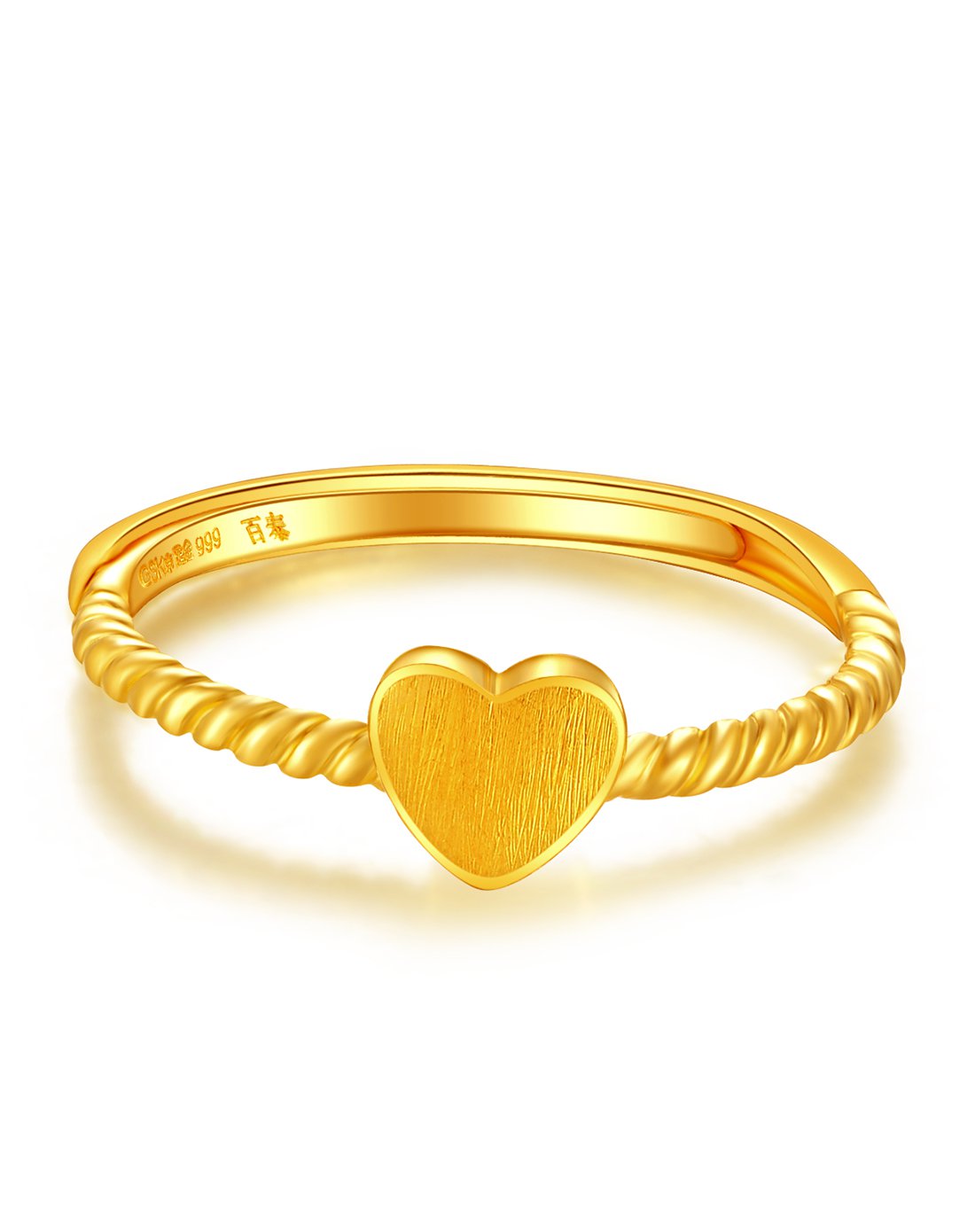 百泰首饰batar jewellery珠宝专场百泰 足金心形戒指(计价)jzv