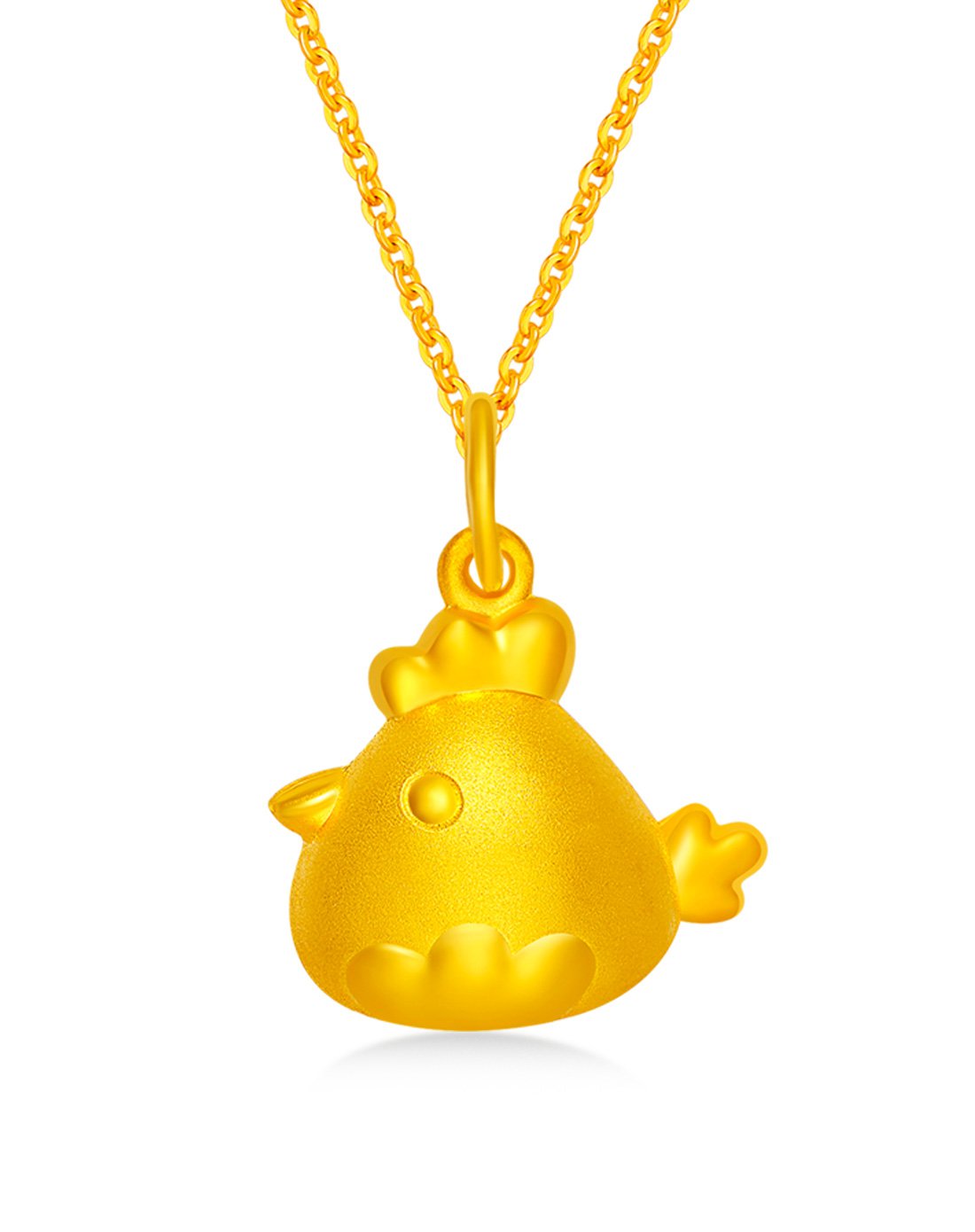 百泰 足金可爱小鸡吊坠(计价/不含链)