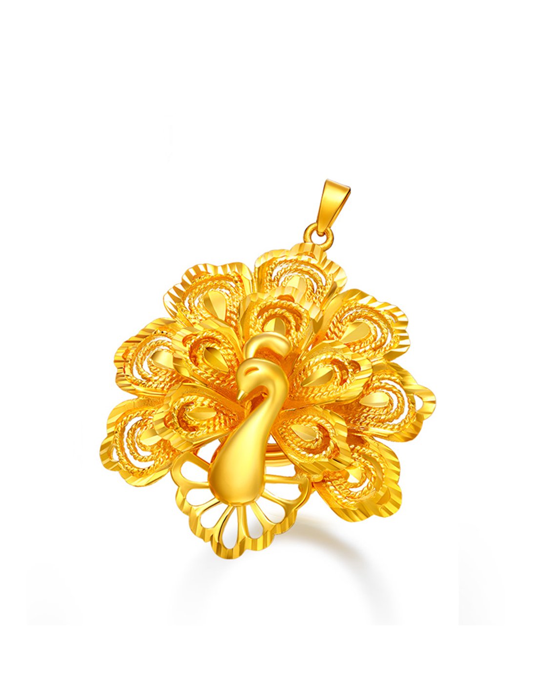 百泰 足金999锦雀仙姿吊坠(计价/不含链)