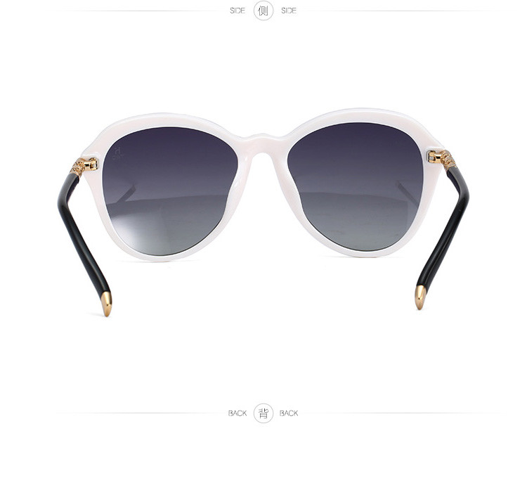 海伦·凯勒helen keller眼镜专场大框复古时尚优雅女士偏光镜白色h